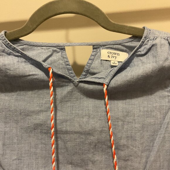 crown and ivy girl's blue top size small - Picture 2 of 3
